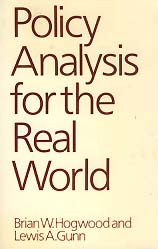 POLICY ANALYSIS FOR THE REAL WORLD