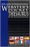 WEBSTERS POCKET THESAURUS OF THE ENGLISH LANGUAGE