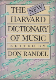 THE NEW HARVARD DICTIONARY OF MUSIC