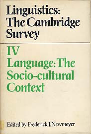 LINGUISTICS: THE CAMBRIDGE SURVEY 4