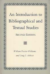 AN INTRODUCTION TO BIBLIOGRAPHICAL AND TEXTUAL STUDIES (2판)
